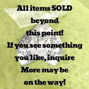All items SOLD beyond this point💚💚💚